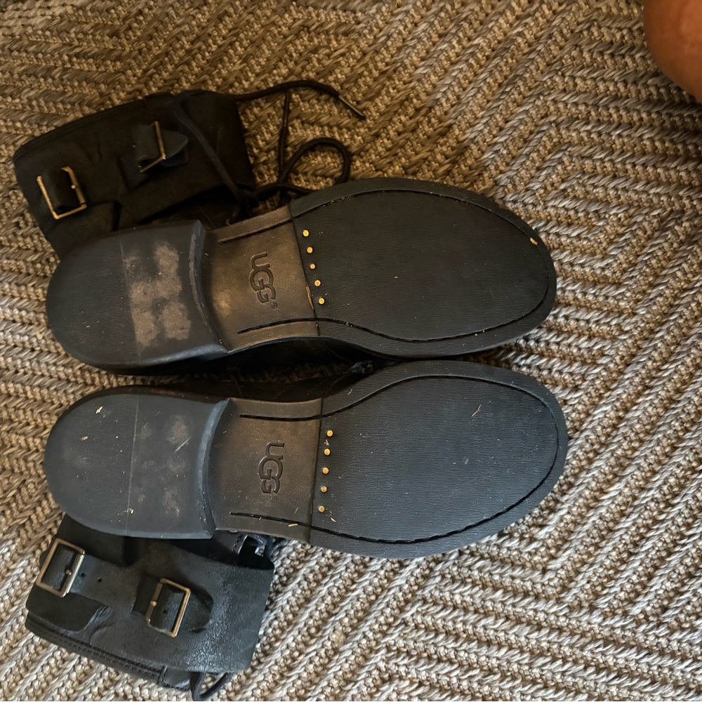 UGG Black Leather Boots - Picture 5 of 8